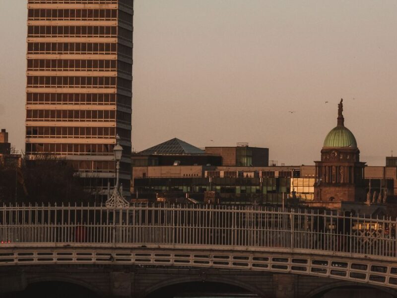 Ha'penny Bridge over the River Liffey in Dublin